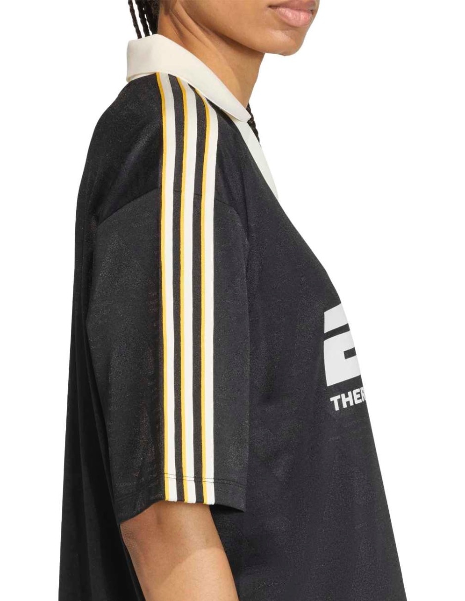 Playera manga corta adidas originals football jersey cuello v para mujer