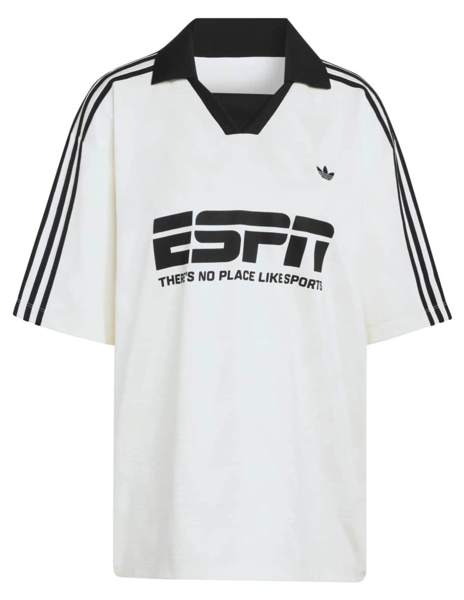 Playera manga corta Adidas Originals Football Jersey cuello camisero para mujer