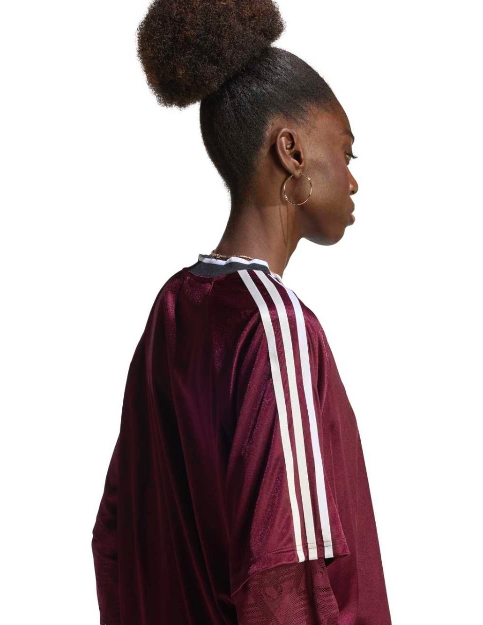 "playera" "manga" larga lace ls jersey "cuello" v "para mujer" 6