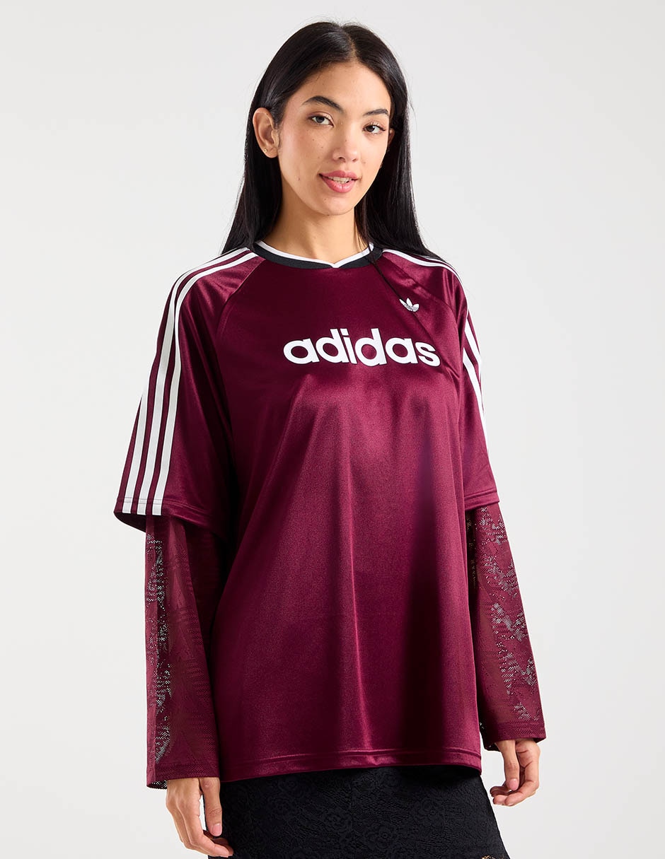'playera' 'manga' larga lace ls jersey 'cuello' v 'para mujer'