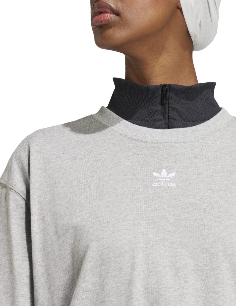 Playera manga al codo Adidas Originals cuello redondo para mujer