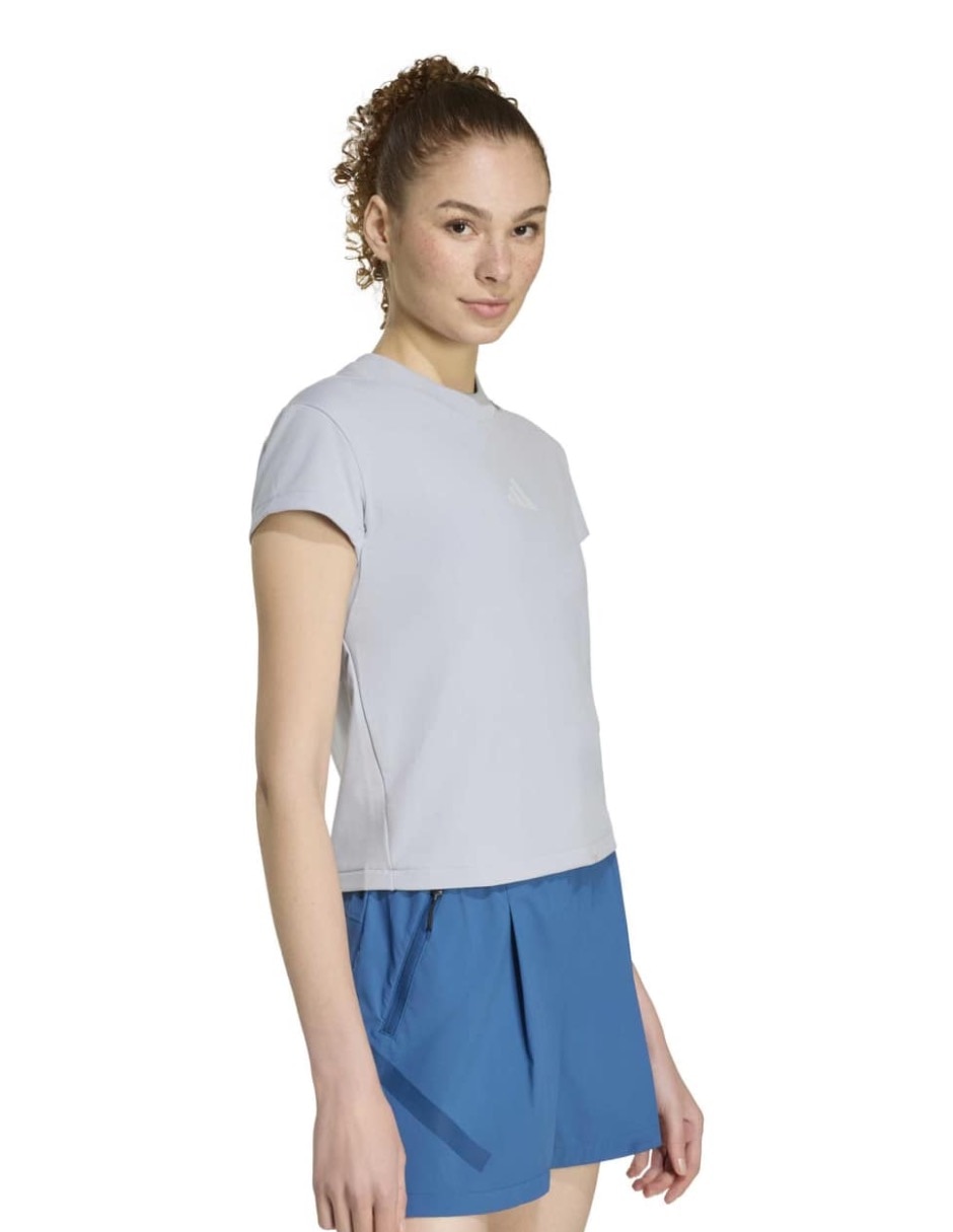 Playera manga corta cuello redondo para mujer