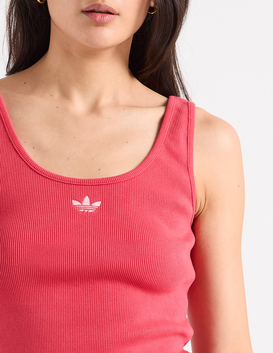 Playera tank manga corta Adidas Originals Ess Tnk cuello redondo para mujer