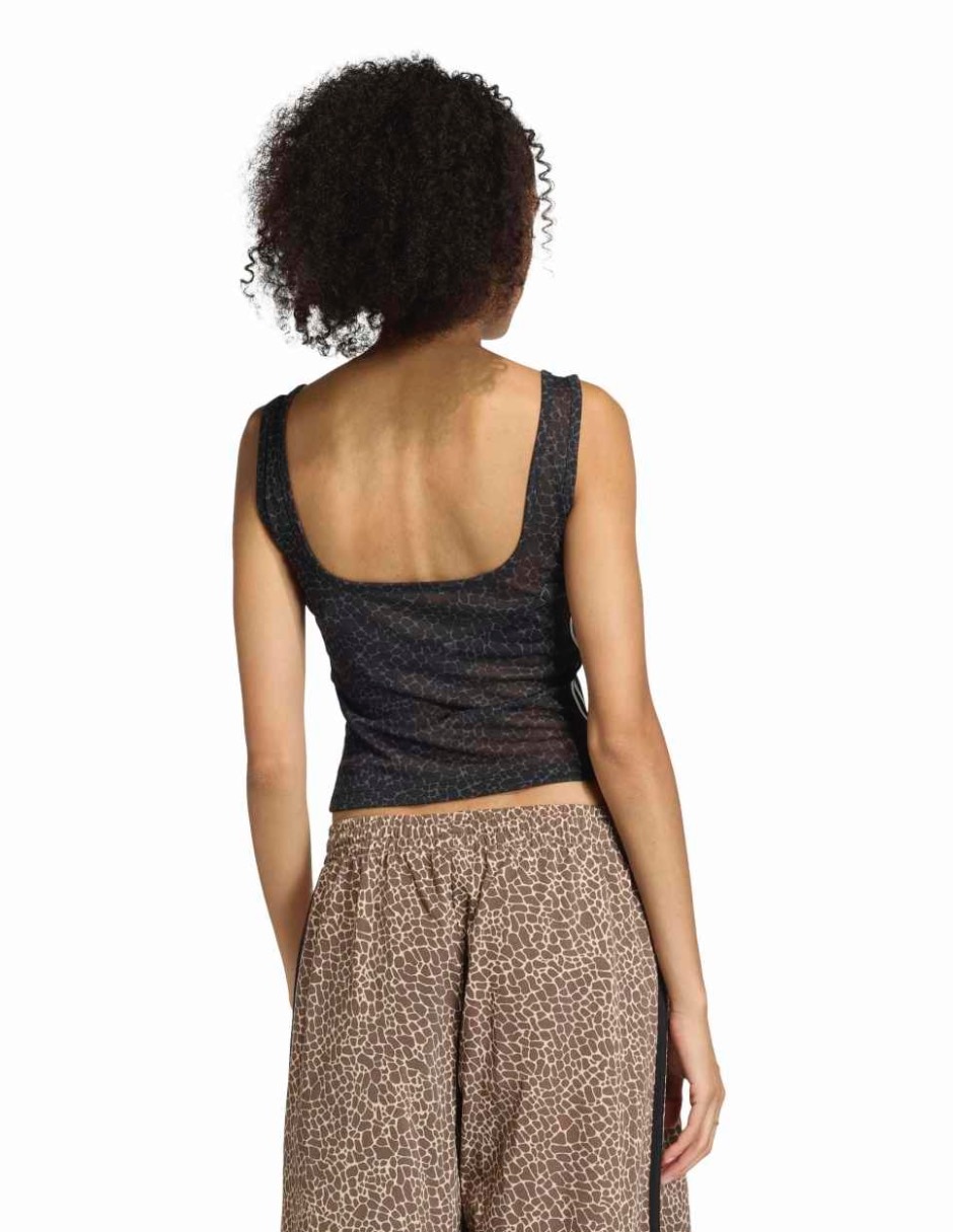 Playera tank sin manga cuello cuadrado para mujer 3