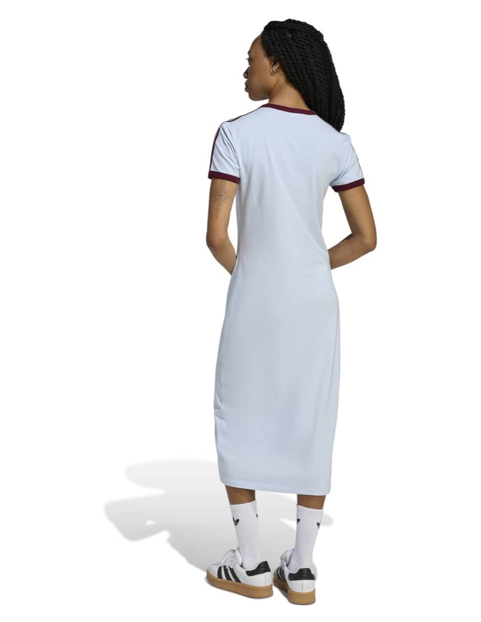 Vestido crop casual Adidas Originals 3 stripes para mujer