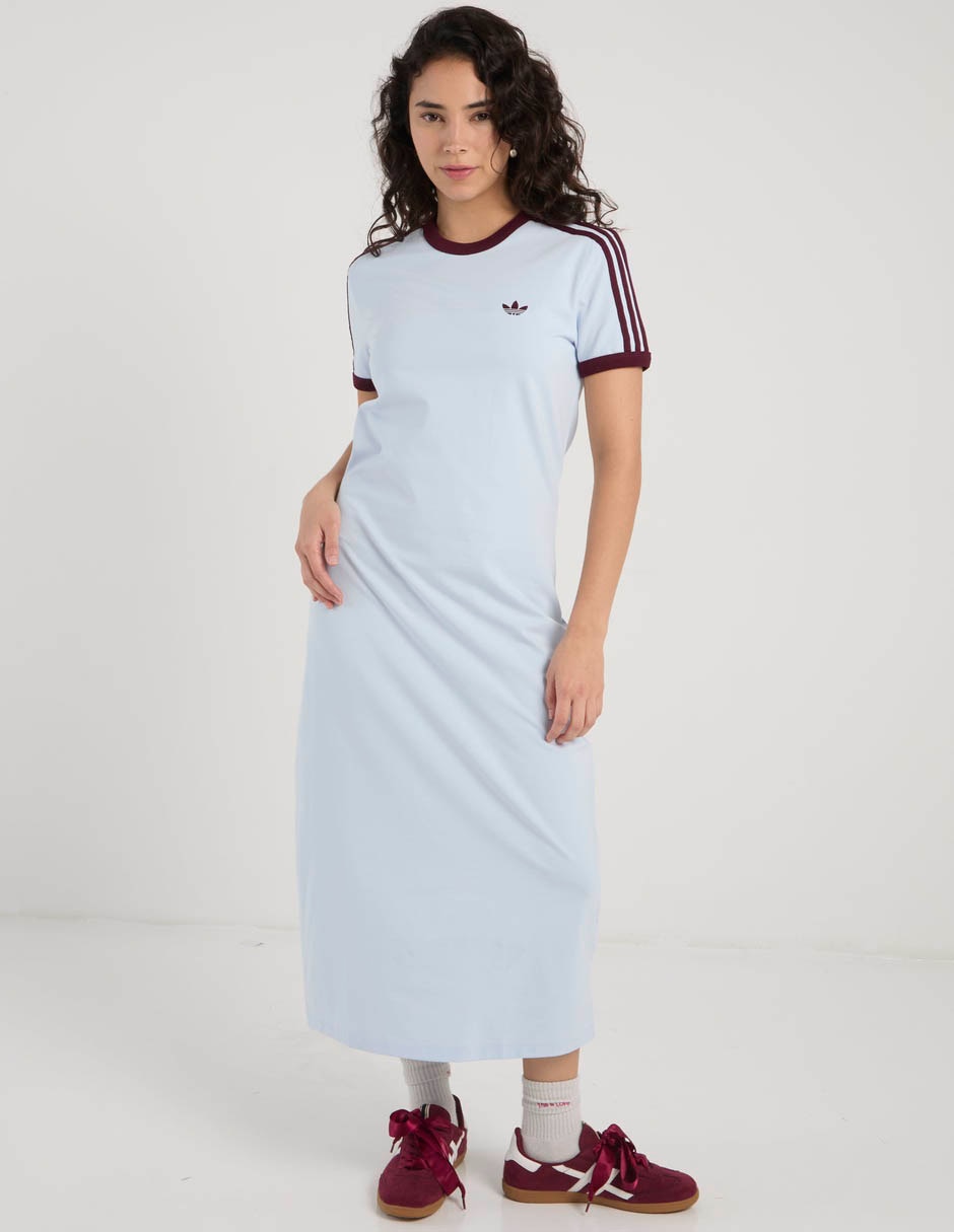 Vestido crop casual Adidas Originals 3 stripes para mujer