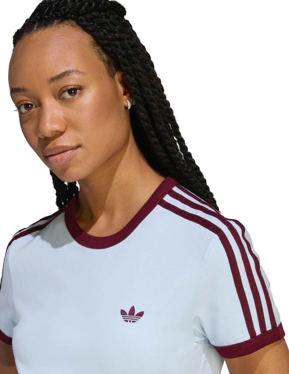 Vestido crop casual Adidas Originals 3 stripes para mujer