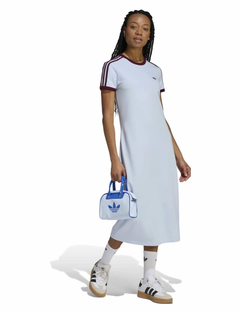 Vestido crop casual Adidas Originals 3 stripes para mujer