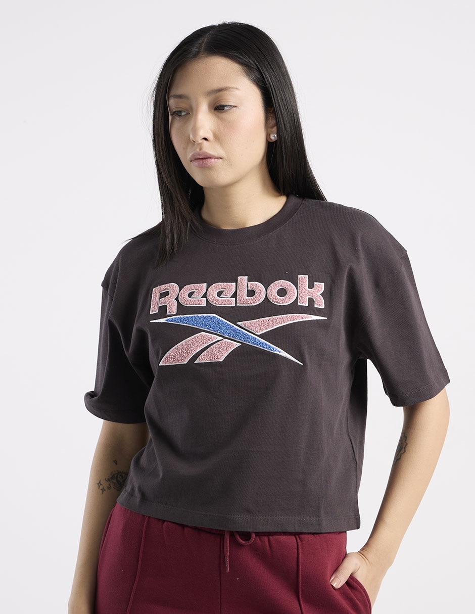 Playera manga al codo Reebok cuello redondo para mujer