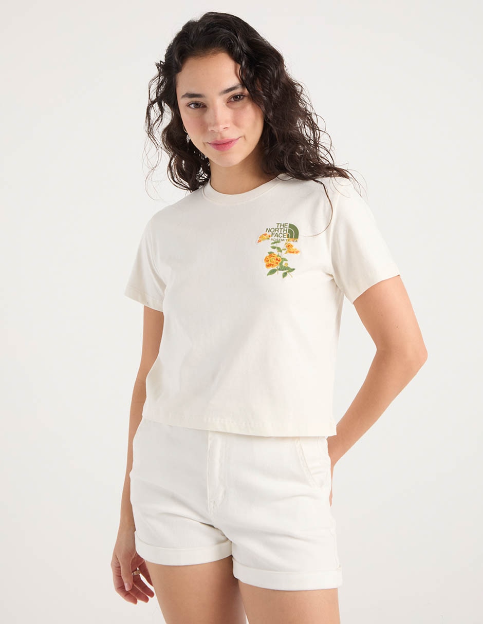 Playera Flora manga corta para mujer 2