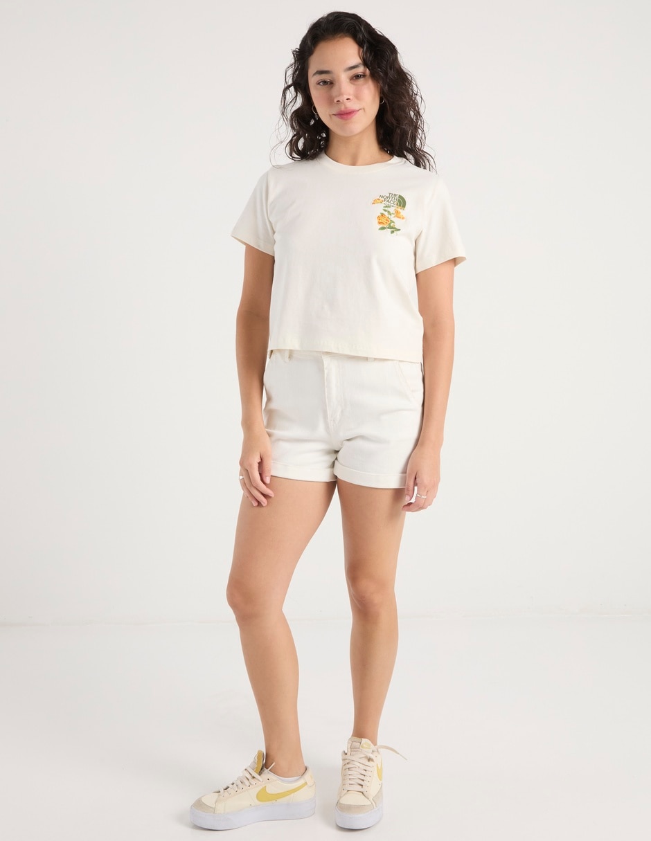 Playera Flora manga corta para mujer 3