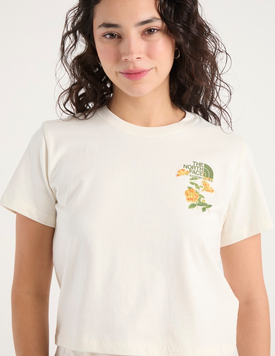 Playera Flora manga corta para mujer 4