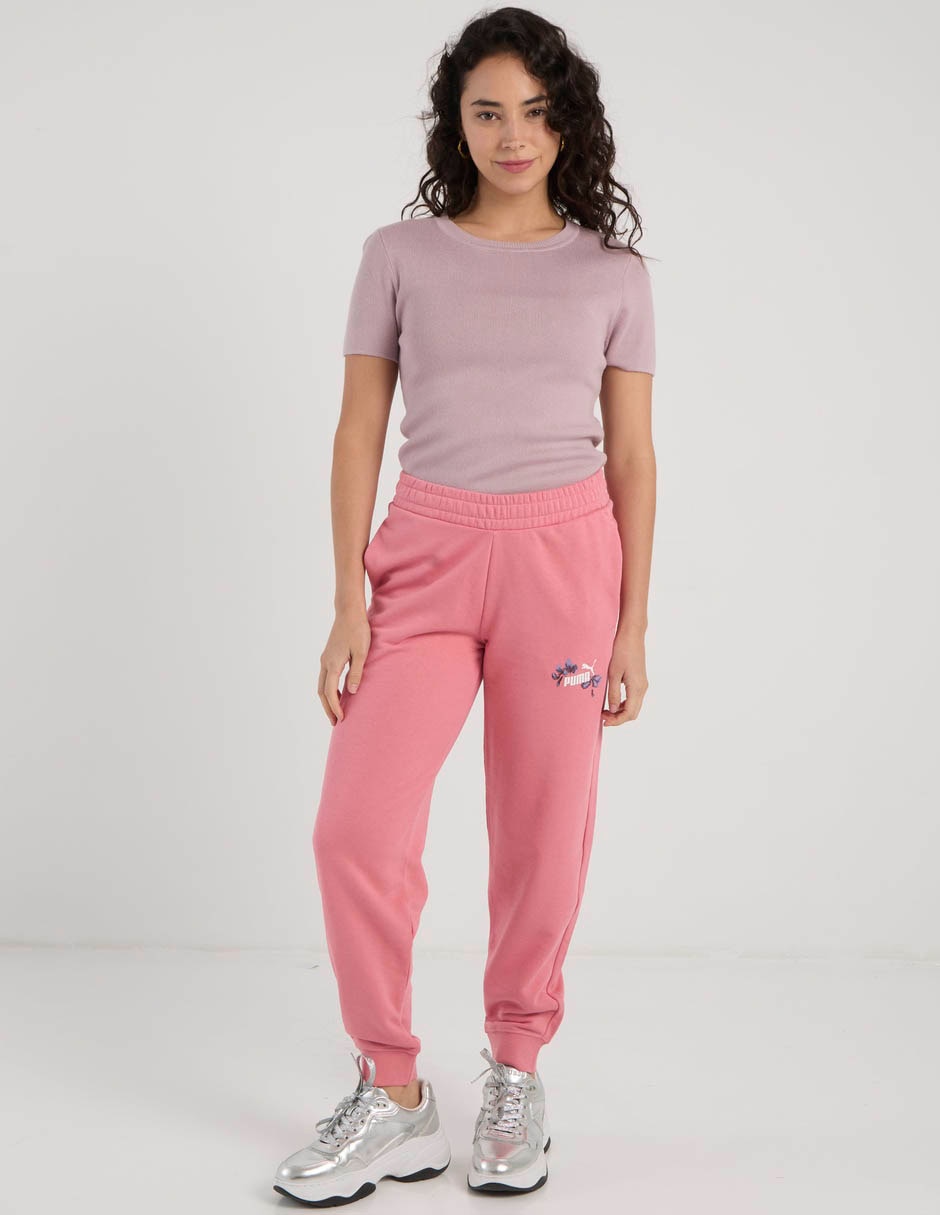 Pants regular Puma ESS Nature con elástico para mujer