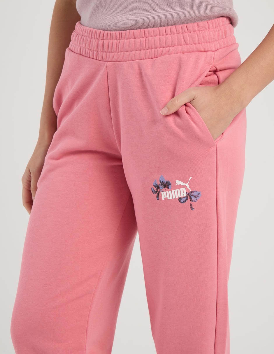Pants regular Puma ESS Nature con elástico para mujer