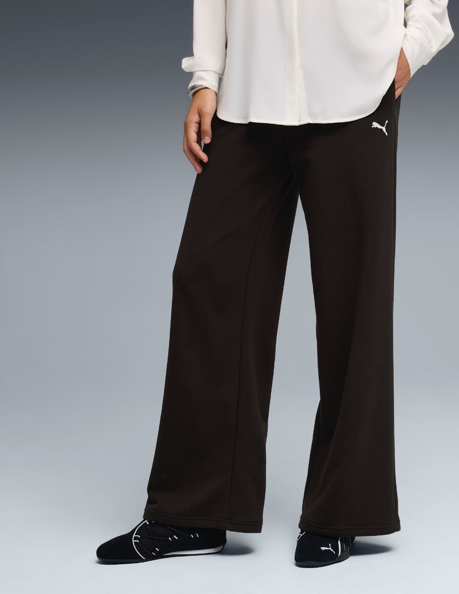 Pants regular con elástico para mujer