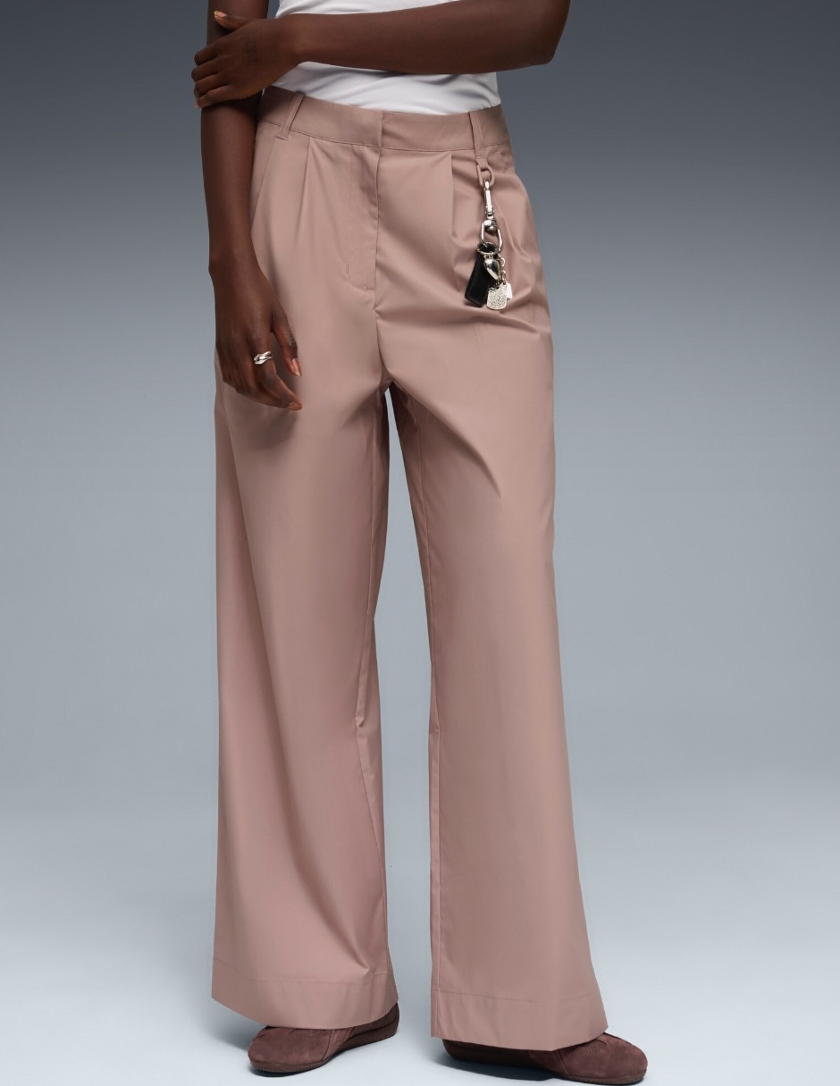 Pants regular con elástico para mujer