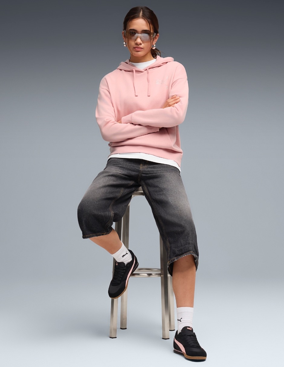 Sudadera con capucha y bolsa para mujer 4