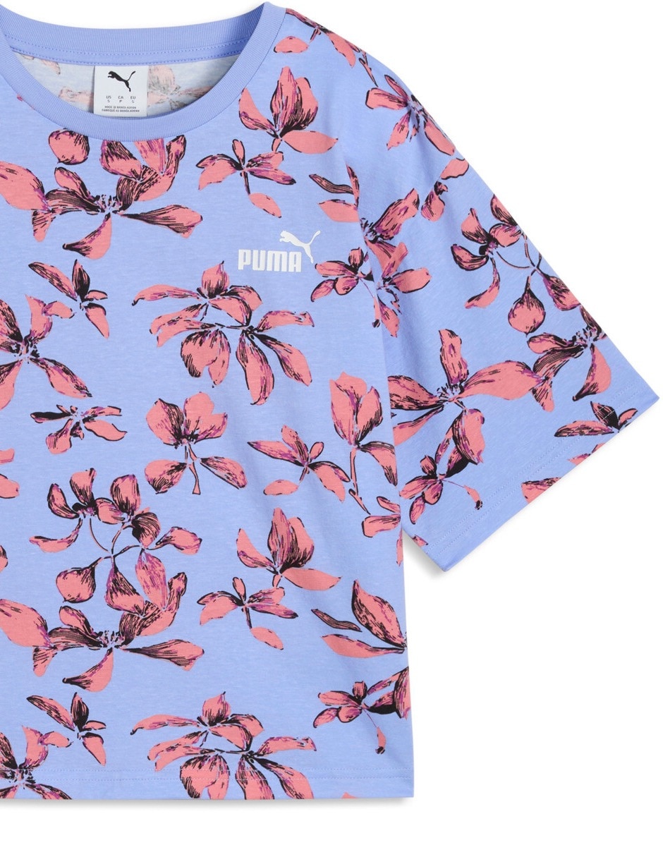 Playera manga corta Puma Ess Nature 2.0 cuello redondo para mujer