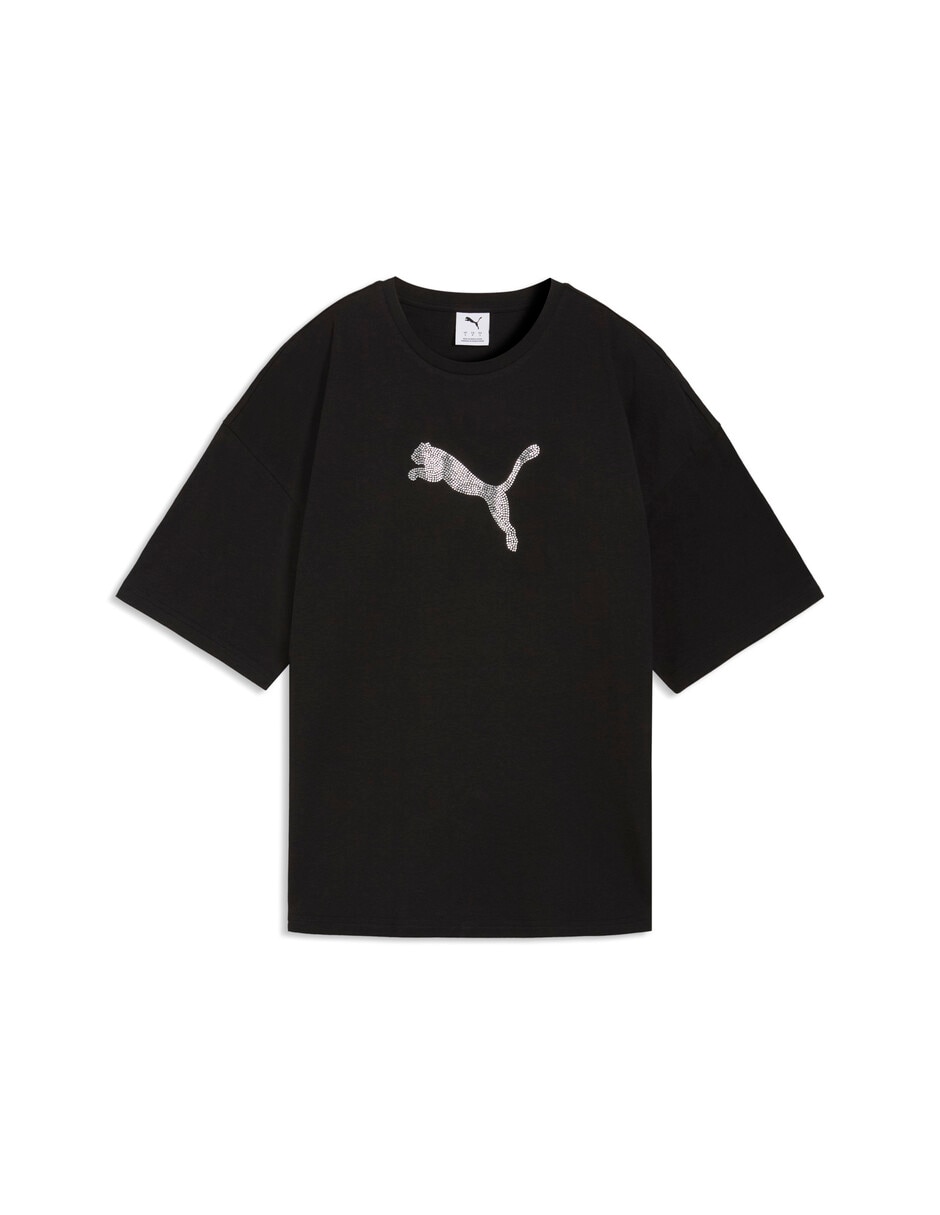 Playera manga corta cuello redondo para mujer