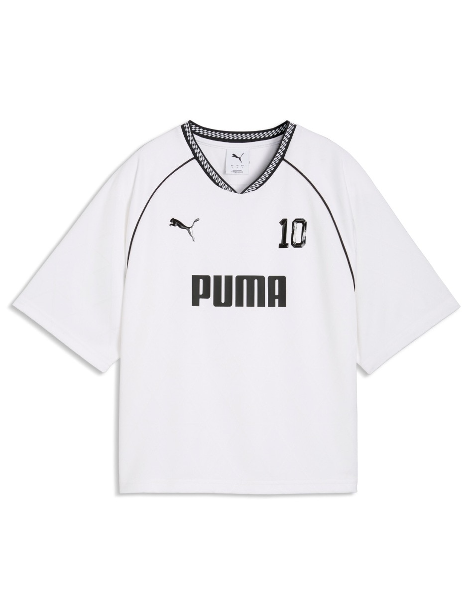 Playera manga corta Puma cuello V para mujer