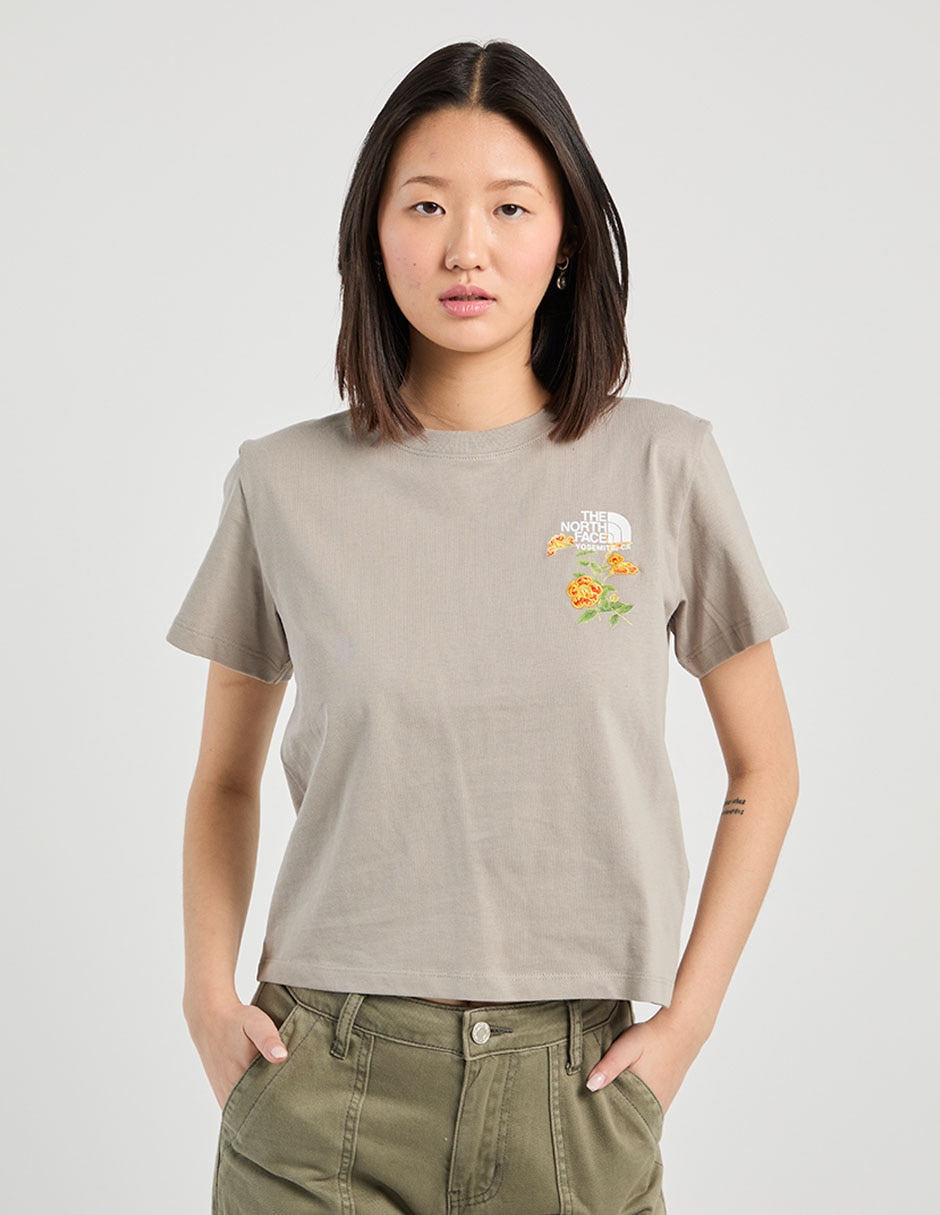 Playera manga corta cuello redondo para mujer