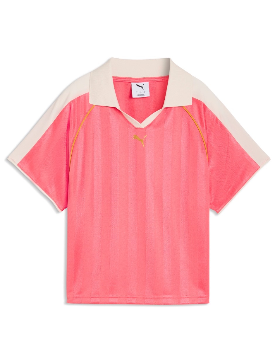 Playera manga corta cuello polo para mujer