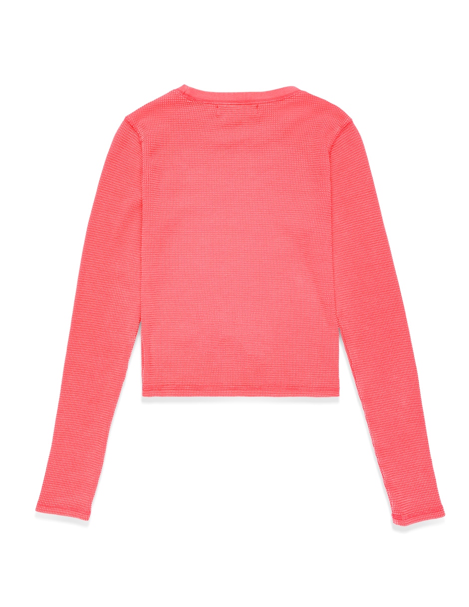 Playera manga larga Vans cuello redondo para mujer