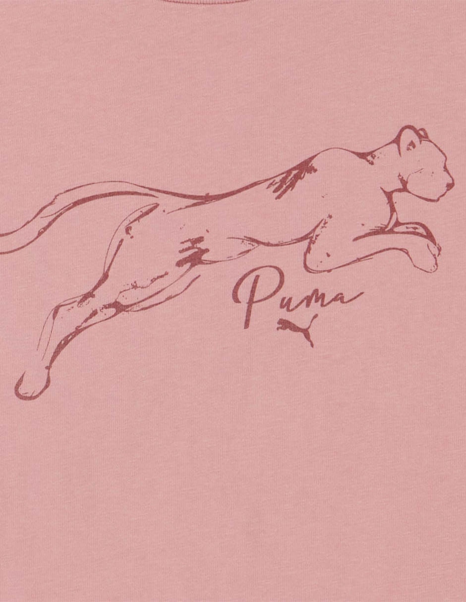 Playera manga corta Puma cuello redondo para mujer