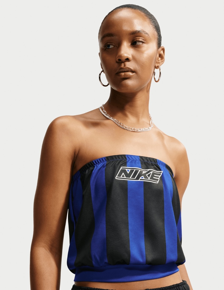 Top deportico W NK Striped Jersey Tube Top para entrenamiento mujer