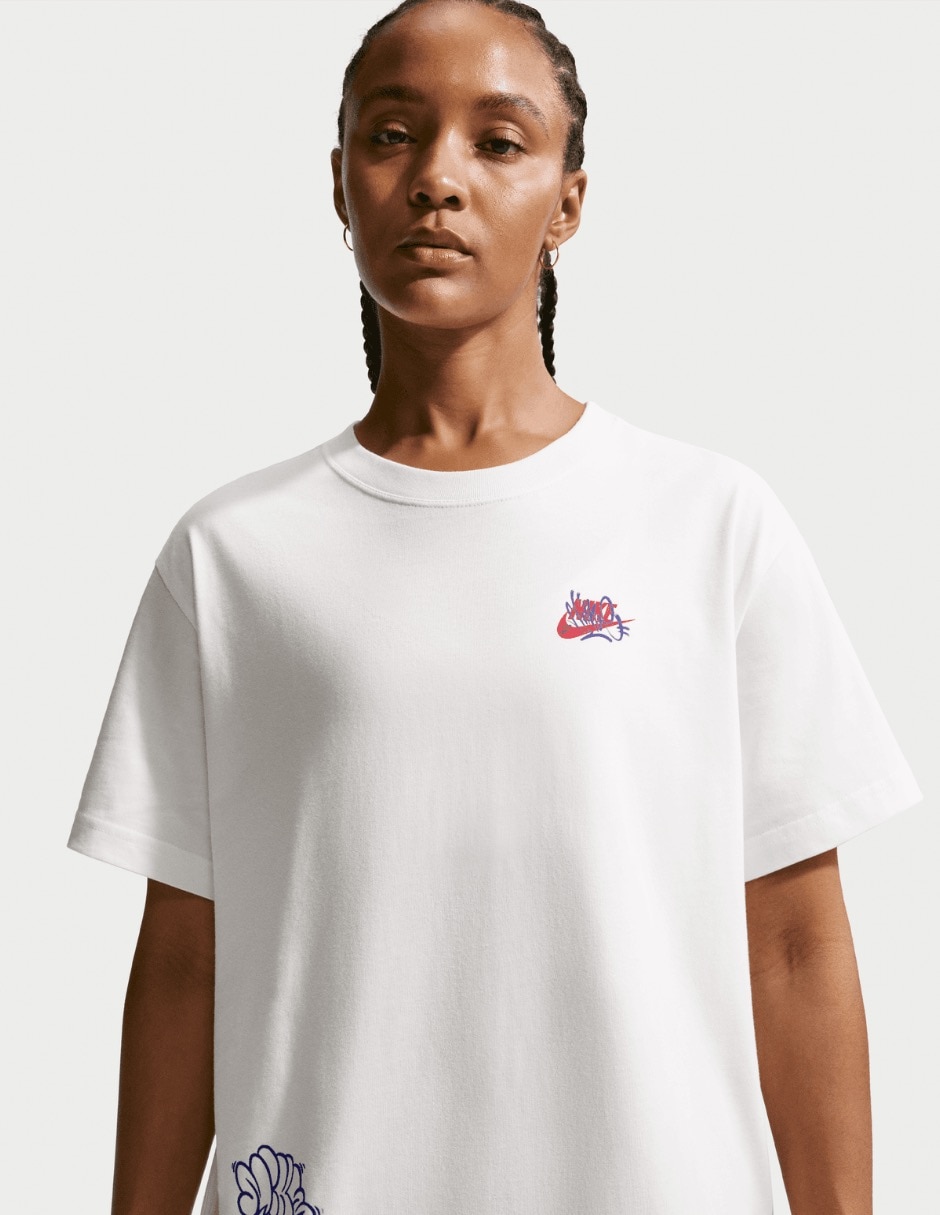 Playera manga corta W NSW NK CLSC BF Tee GRF2 cuello redondo para mujer 2
