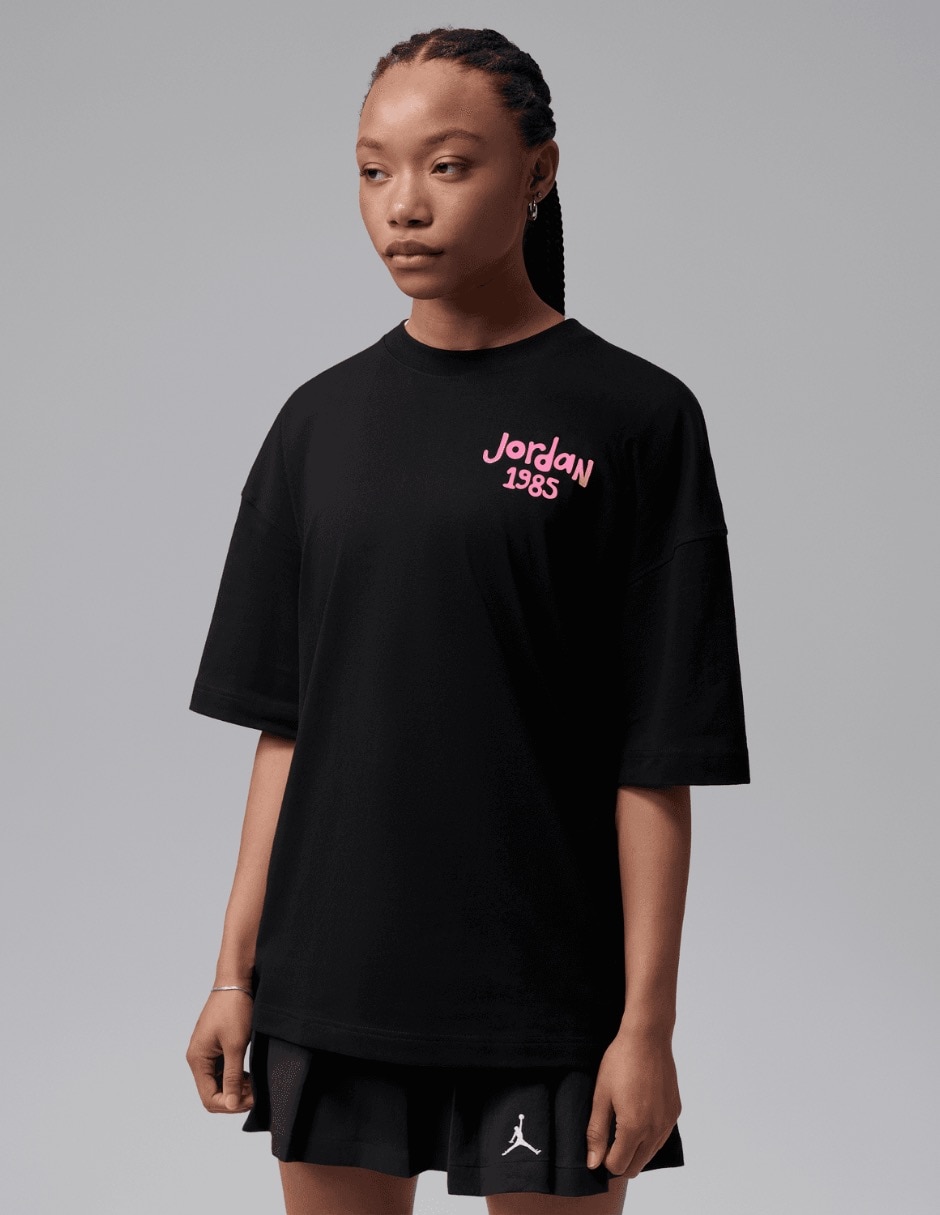Playera manga corta W J BBALL FLWR LGF Tee cuello redondo para mujer