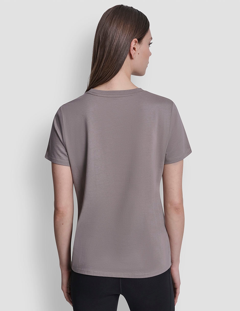 Playera manga corta cuello redondo para mujer 7