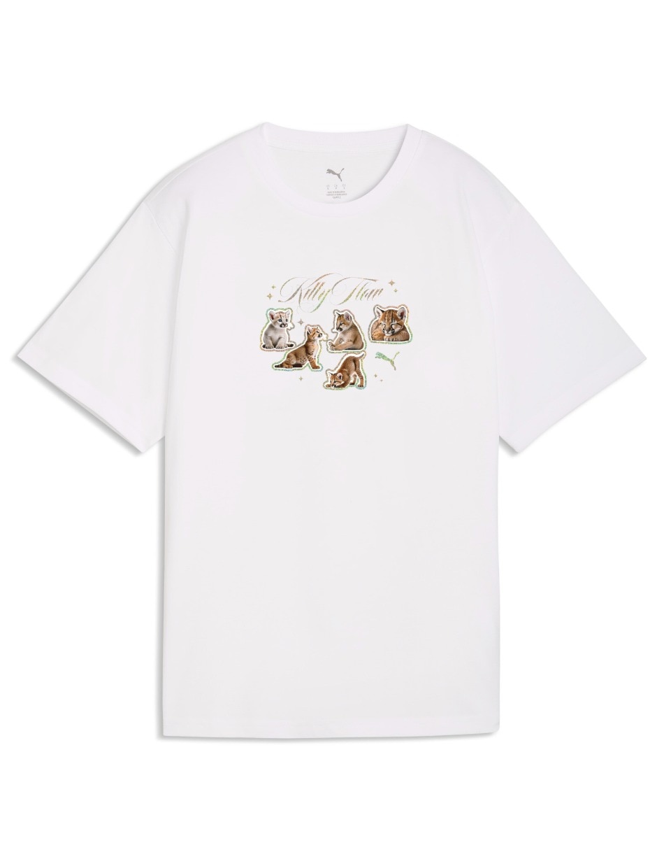 Playera manga corta cuello redondo para mujer