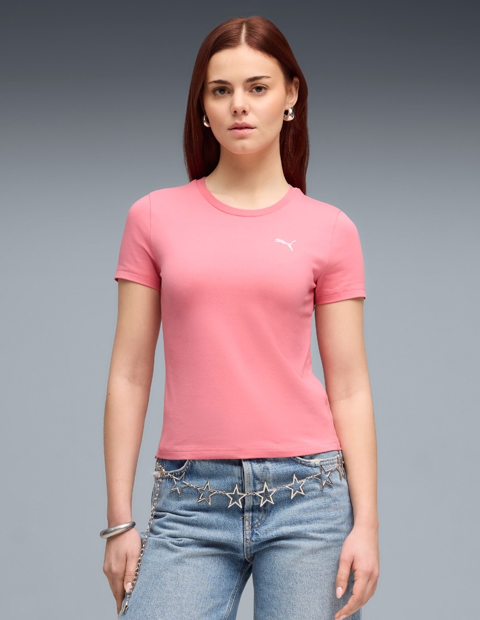 Playera manga corta cuello redondo para mujer Playera manga corta cuello redondo para mujer