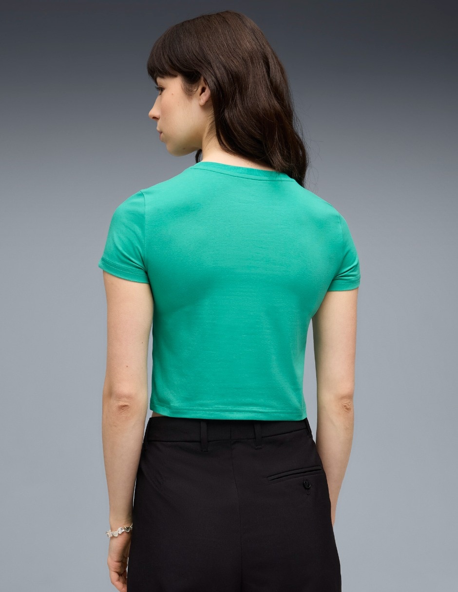 Playera manga corta Wardrobe cuello redondo para mujer 3