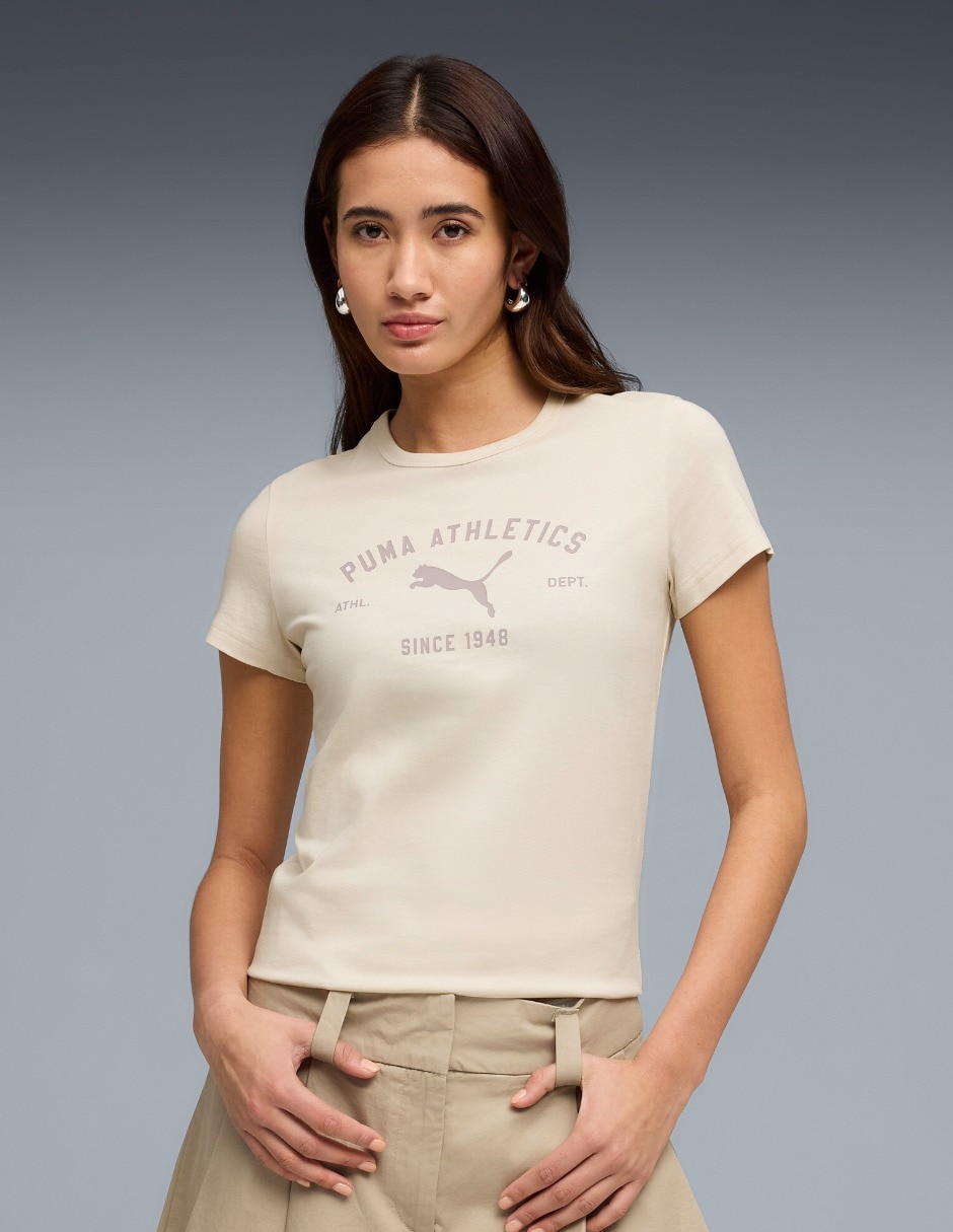 Playera manga corta cuello redondo para mujer Playera manga corta cuello redondo para mujer