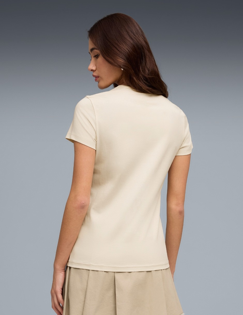 Playera manga corta Puma cuello redondo para mujer