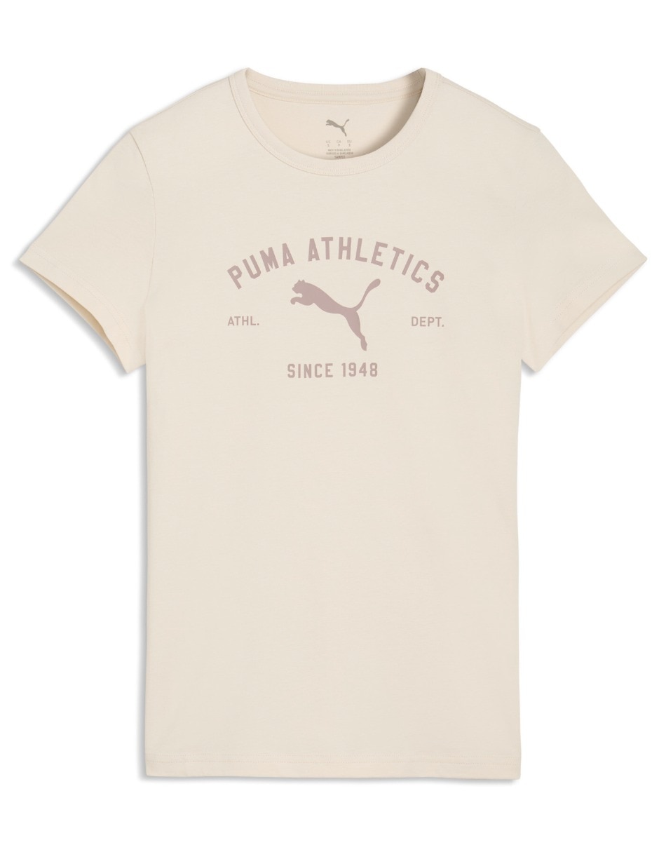 Playera manga corta Puma cuello redondo para mujer