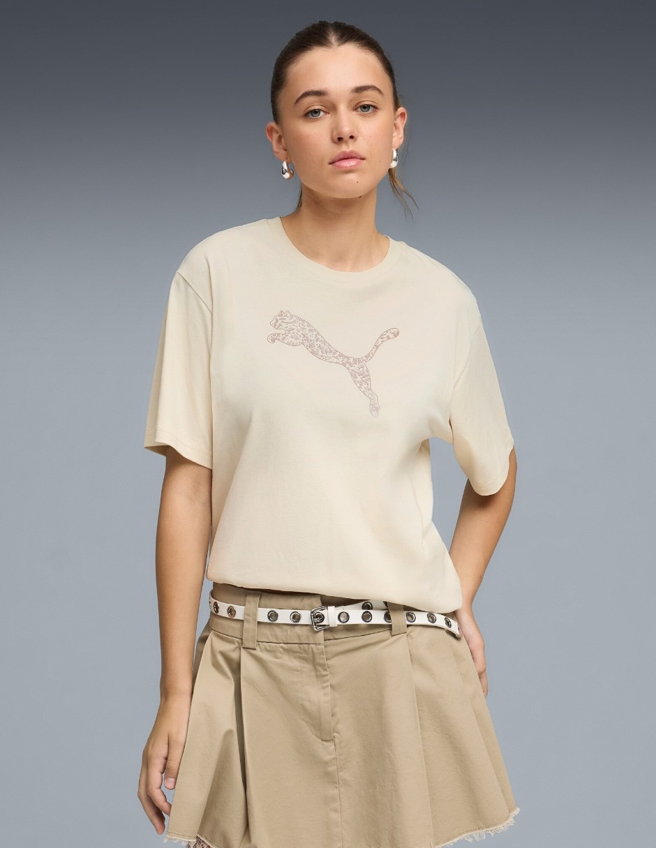 Playera manga corta cuello redondo para mujer Playera manga corta cuello redondo para mujer