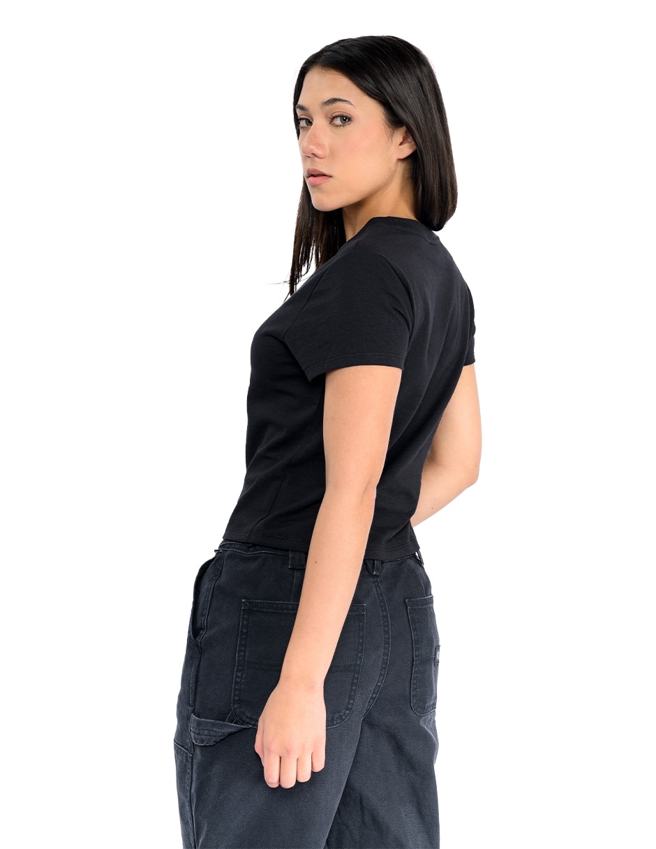 Playera manga corta Vans Starmarked Ss Baby Tee cuello redondo para mujer