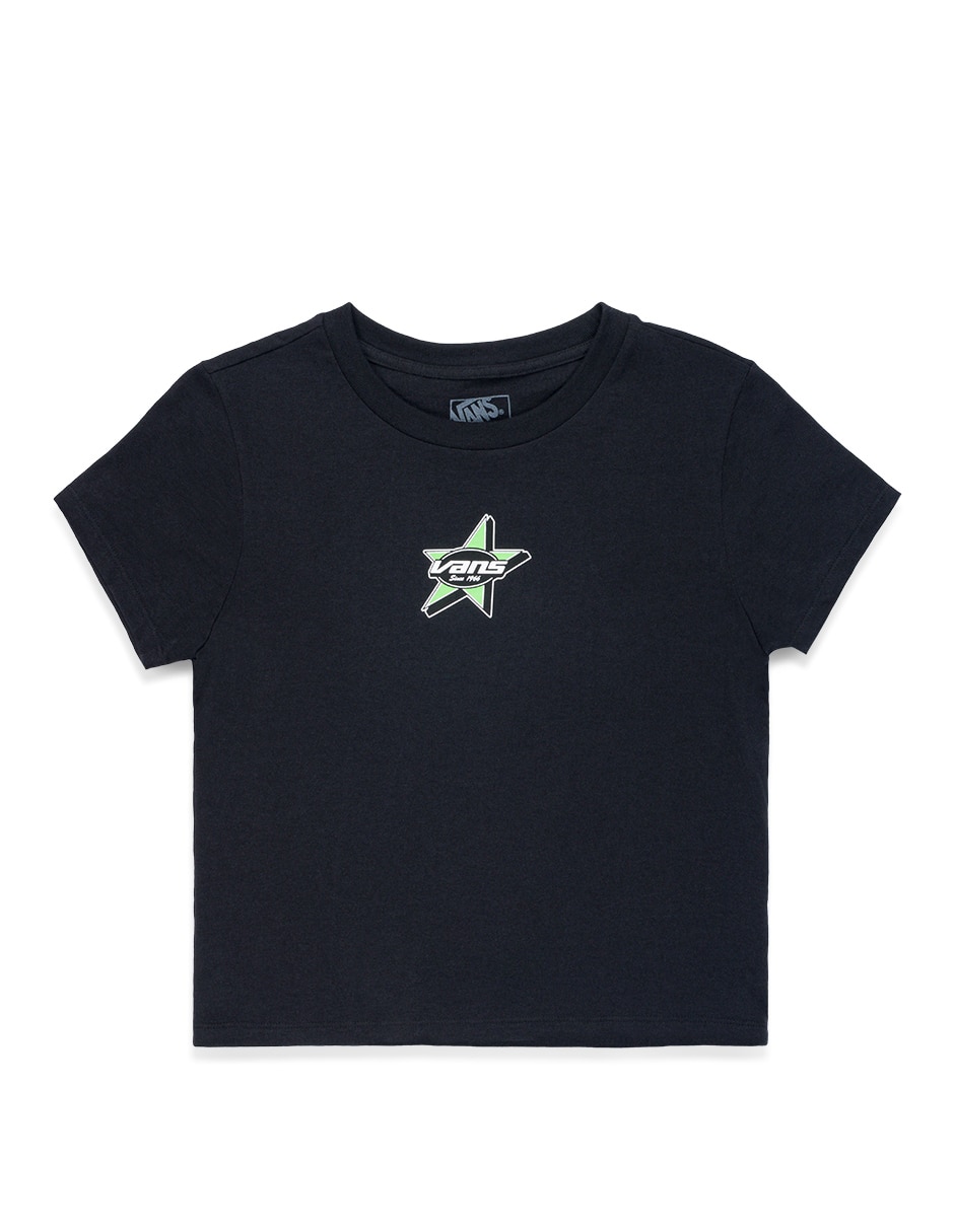 Playera manga corta Vans Starmarked Ss Baby Tee cuello redondo para mujer
