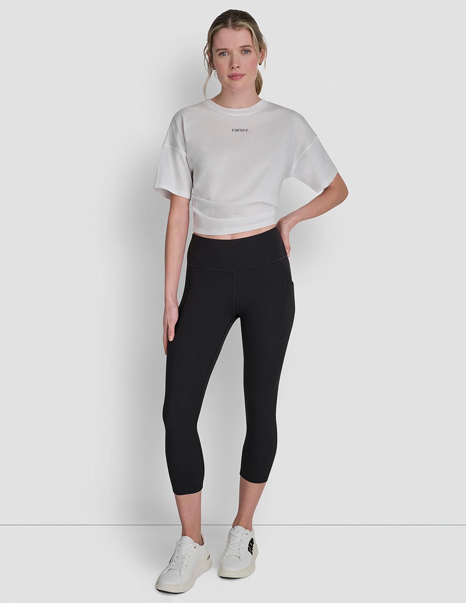 Legging Dkny a la cintura con pretina para mujer