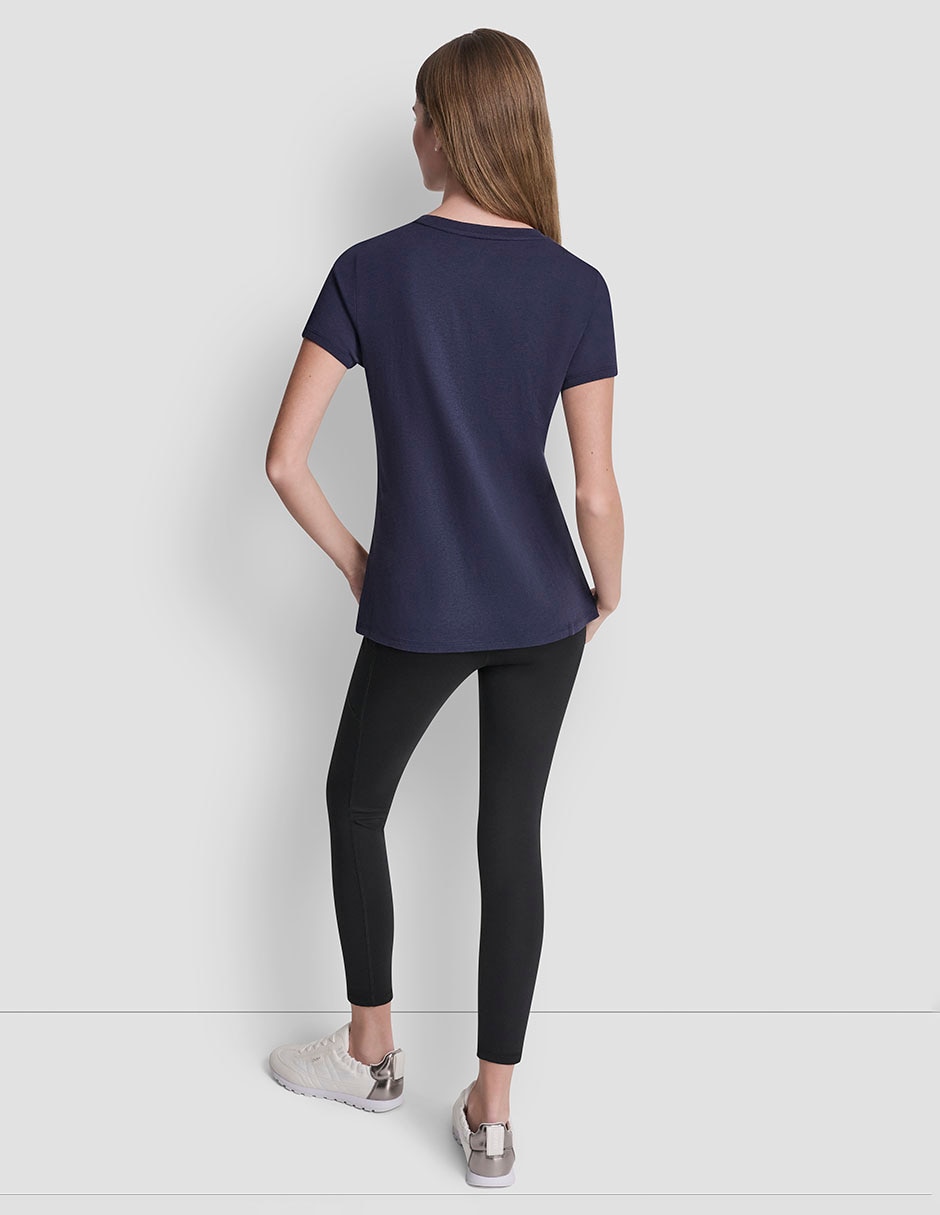 Playera manga corta cuello redondo para mujer 3