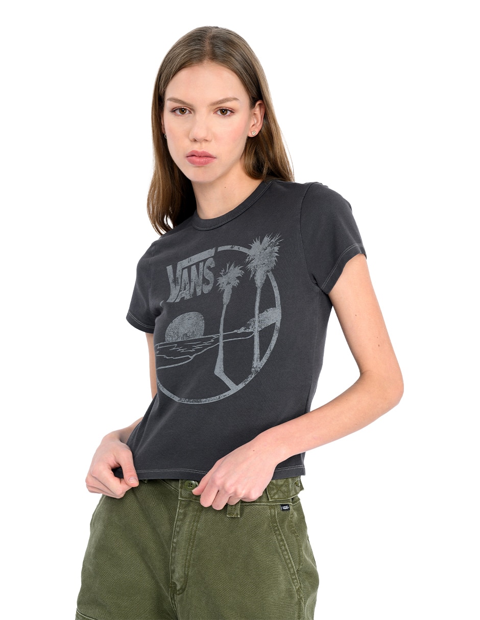 Playera manga corta cuello redondo para mujer Playera manga corta cuello redondo para mujer