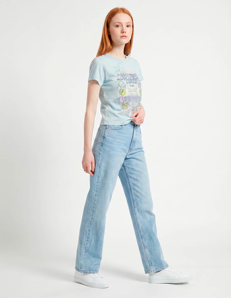 Playera manga corta cuello redondo para mujer 3