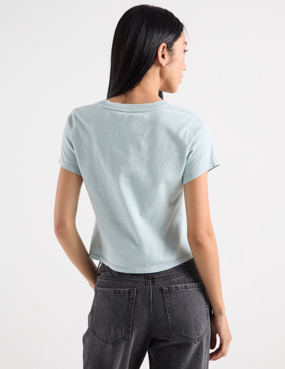 Playera Manga Corta Vans Cuello Redondo Para Mujer