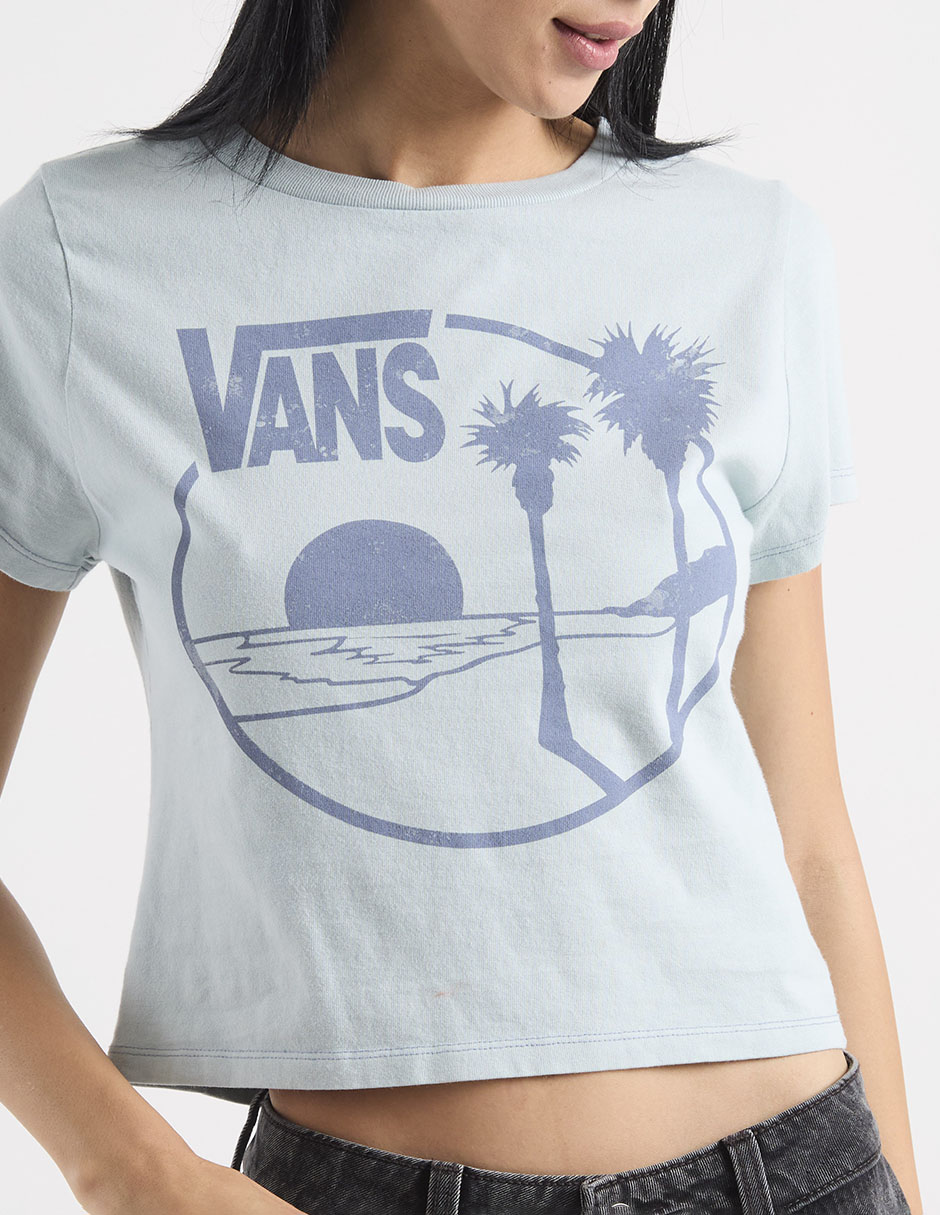 Playera Manga Corta Vans Cuello Redondo Para Mujer