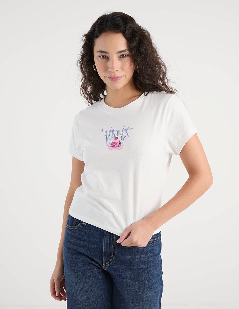 Playera manga corta cuello redondo para mujer 1