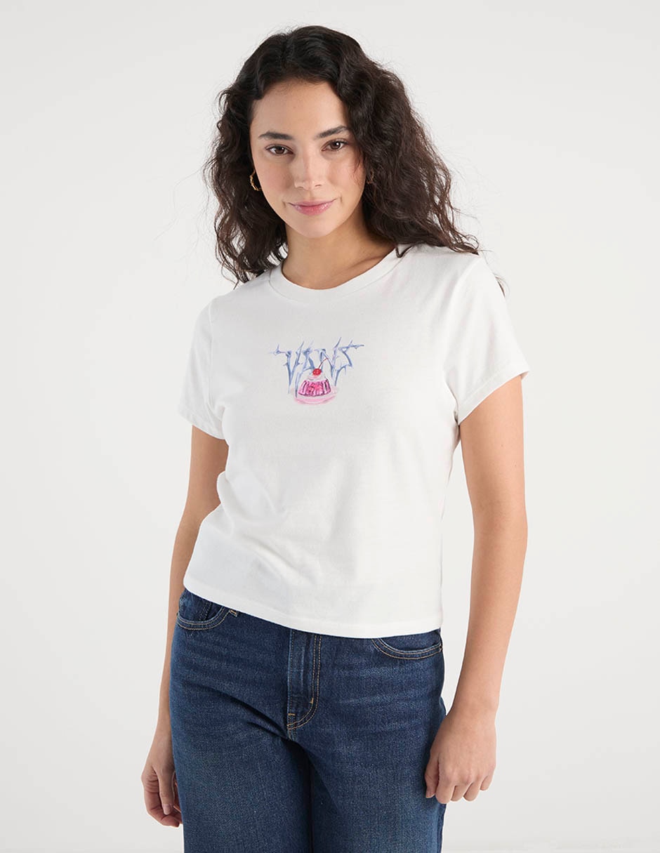 Playera manga corta cuello redondo para mujer 7