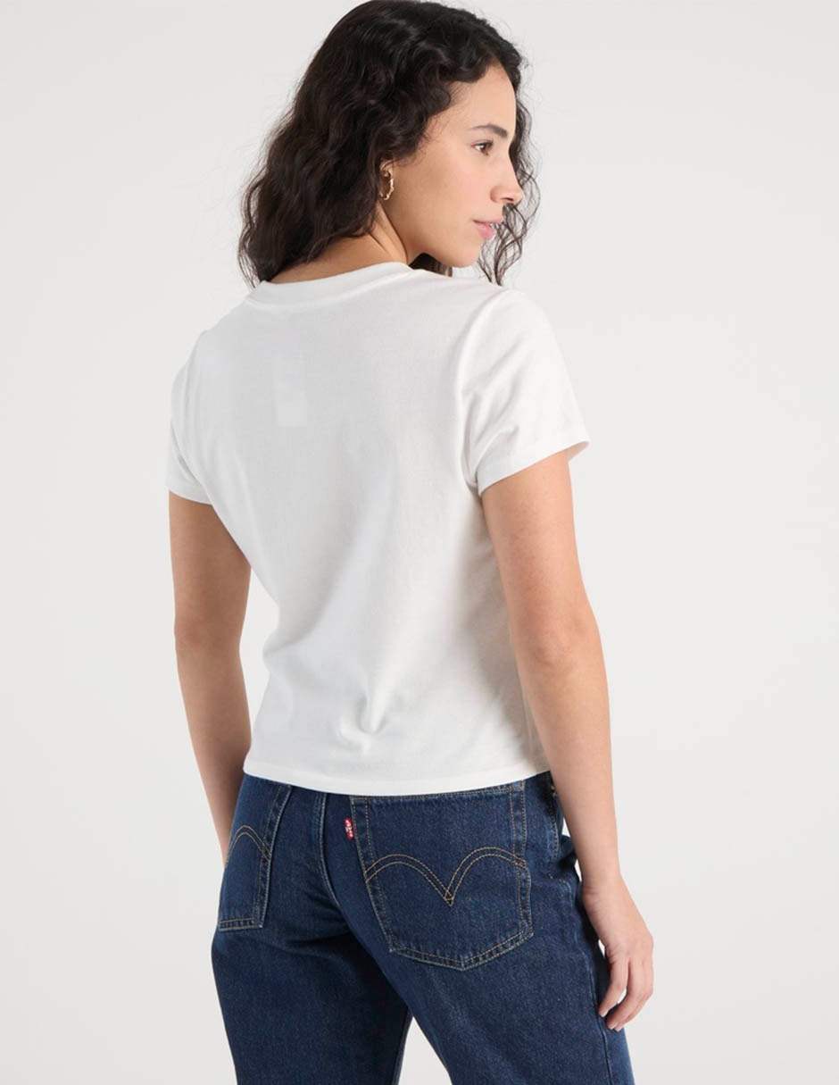Playera manga corta cuello redondo para mujer 11